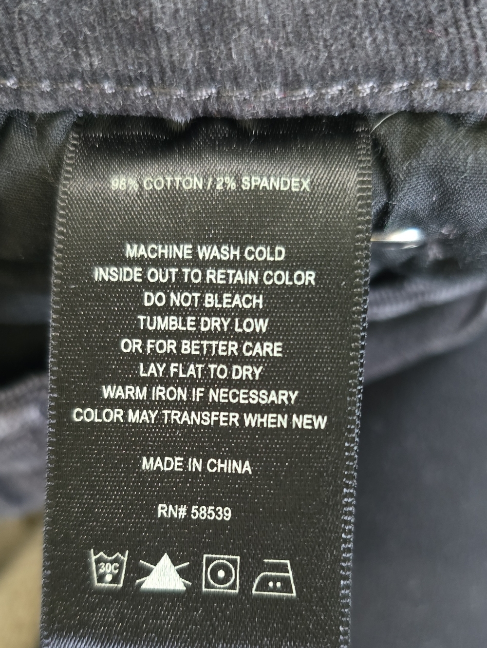 Kut From The Kloth Dark Gray Diana Skinny Corduroy Pants - Size 8 - Picture 11 of 11